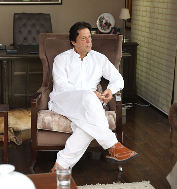 Newly elected Pakistani Prime Minister Imran Khan in 2018.