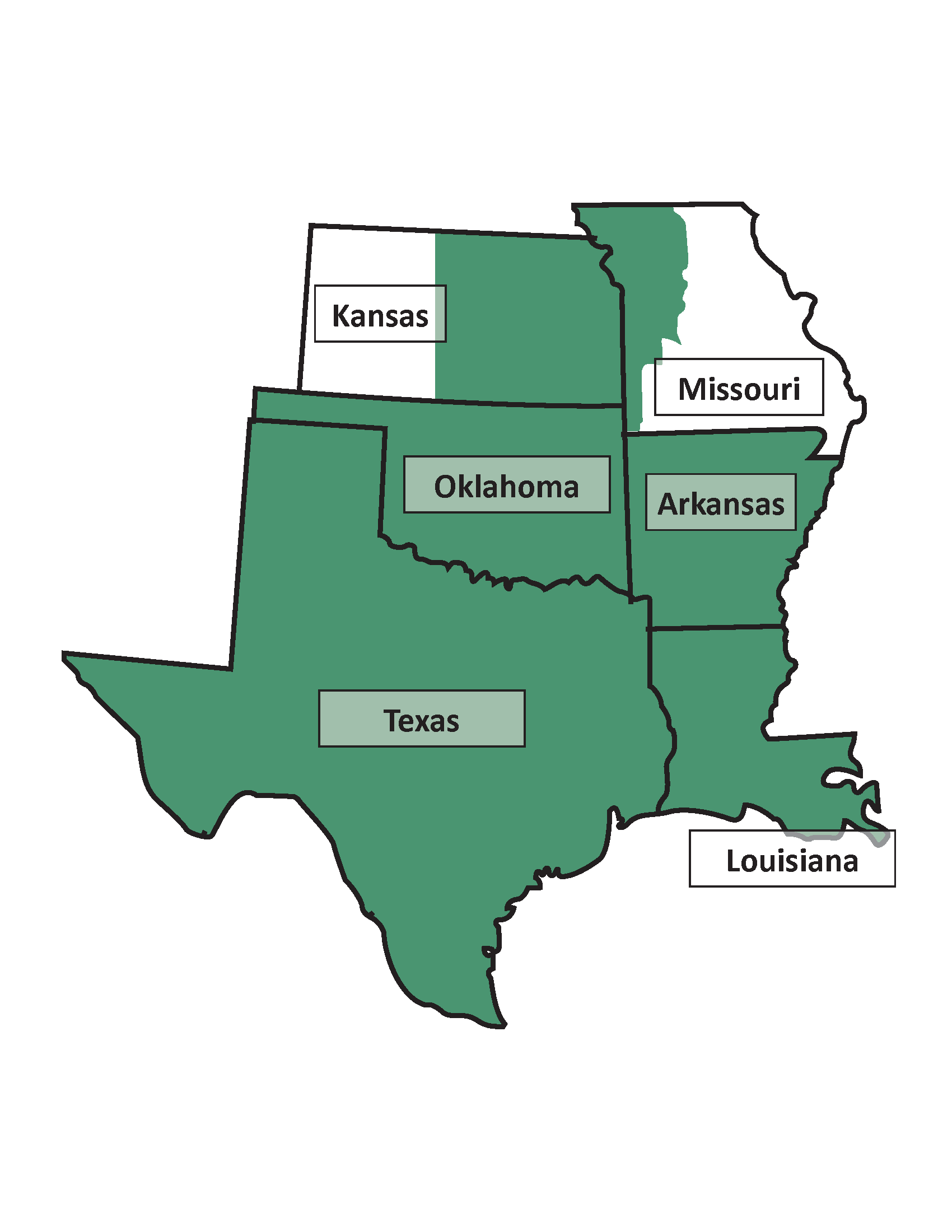 map of the AAR Southwest Region