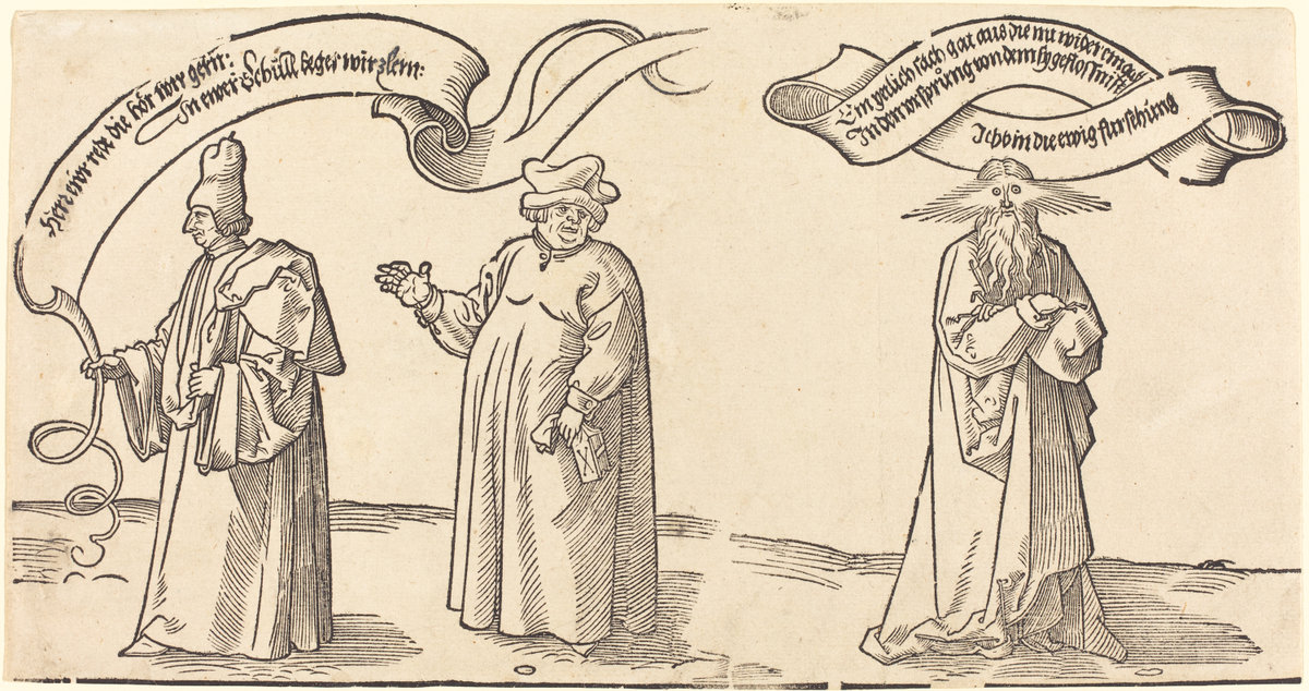 Albrecht Dürer's "The Teacher, the Clergyman, and Providence"