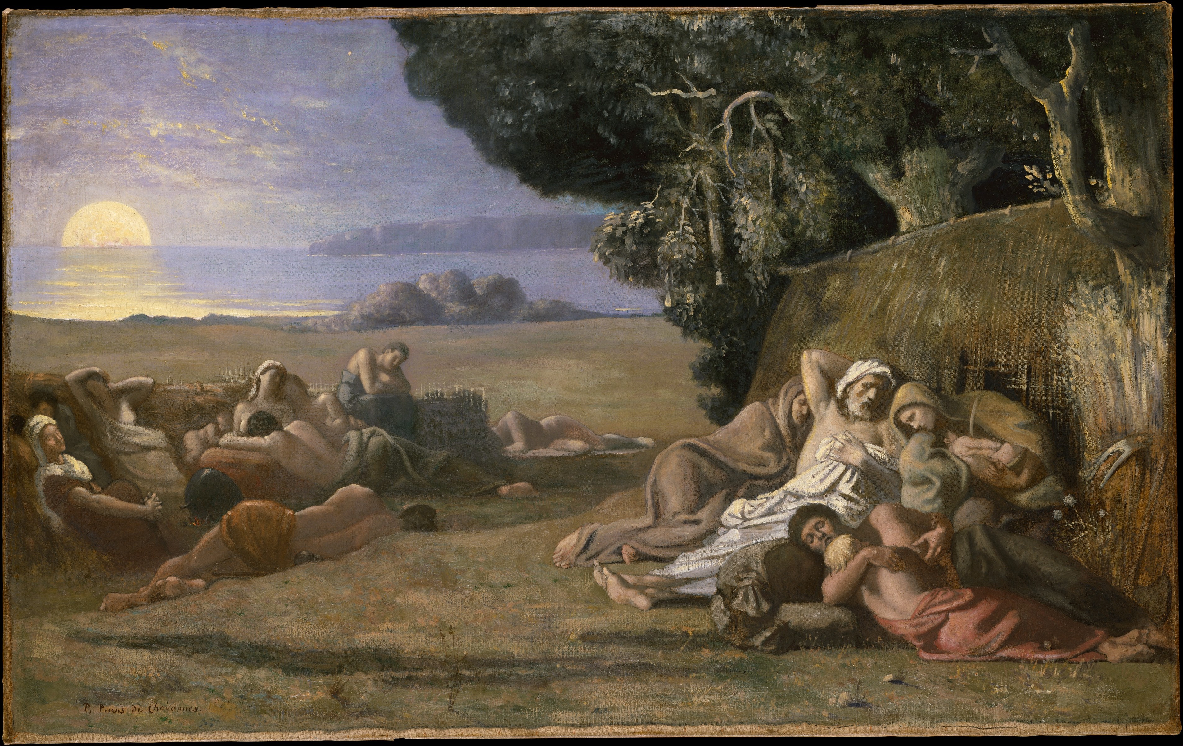 "Resting" by Pierre Puvis de Chavannes (French, Lyons 1824–1898 Paris) ca. 1867-1870