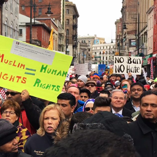 protestors in Paterson NJ