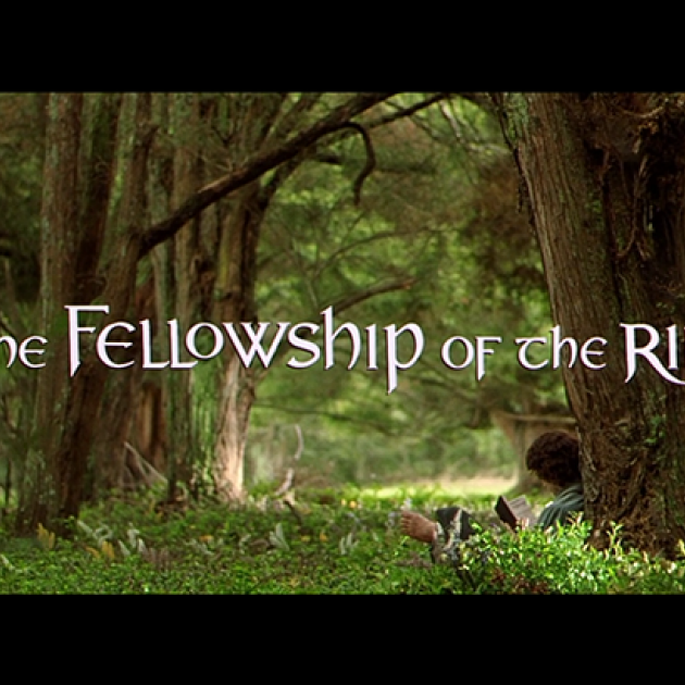 Opening title screen of the film (2001) The Lord of the Rings: Fellowship of the Ring